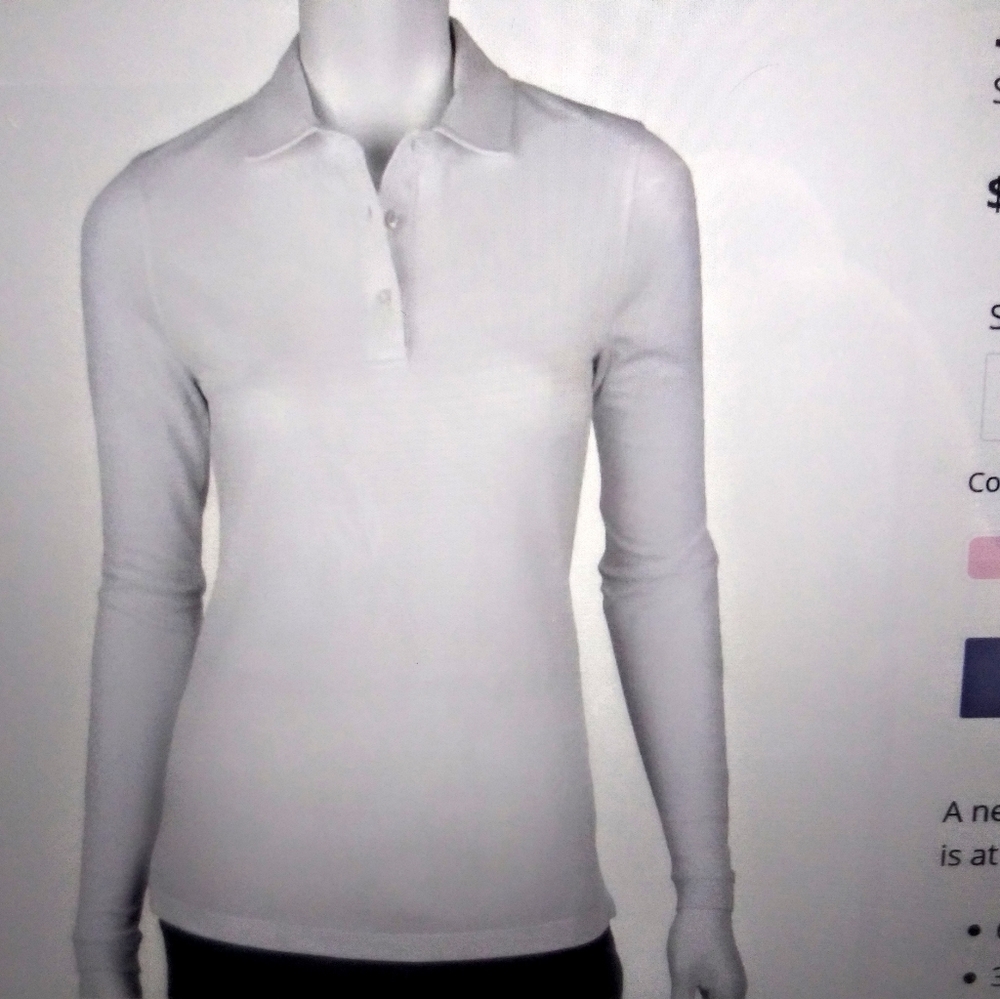 Fairway & Greene Jeni Long Sleeve Pique Polo